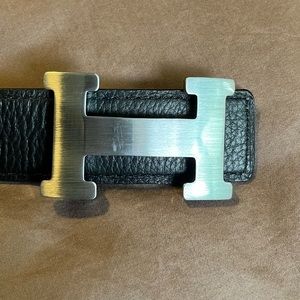 Hermes buckle and reversible belt black/brown